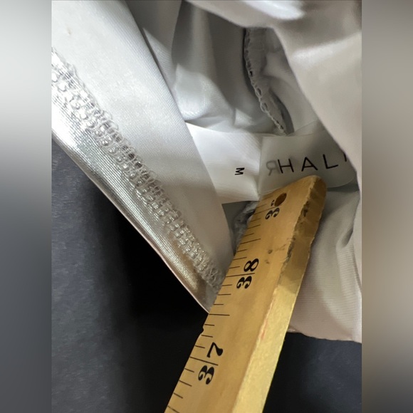 Half Heart Silver Metallic Shiny Vest Skirt Set Padded Qulited Puffer Womens S - Picture 7 of 15